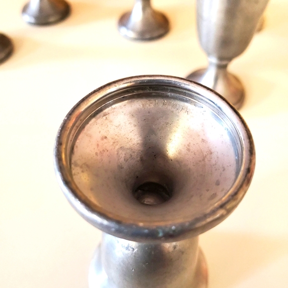 Vintage Pewter Cordial/Shot Glasses